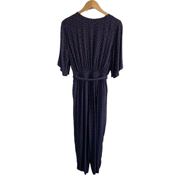 Abercrombie & Fitch Women’s Jumpsuit Short Sleeve Blue & Red Floral Print Small - Picture 4 of 12